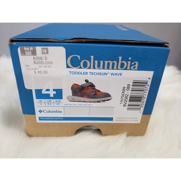 Columbia Toddler Boys Techsun Wave CLOSED TOE walkign hiking sandals size‎ 4 - Picture 5 of 5